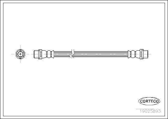 Corteco 19025893 - Спирачен маркуч vvparts.bg