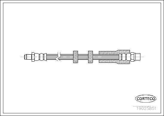 Corteco 19025851 - Спирачен маркуч vvparts.bg