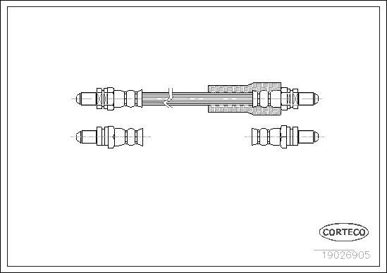 Corteco 19026905 - Спирачен маркуч vvparts.bg