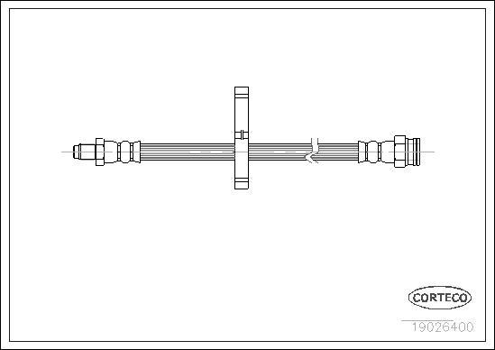 Corteco 19026400 - Спирачен маркуч vvparts.bg