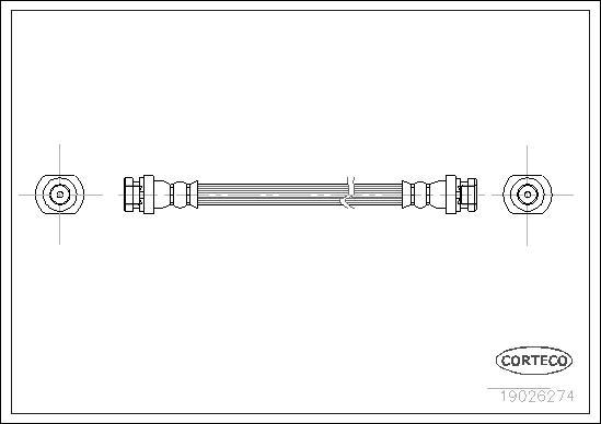 Corteco 19026274 - Спирачен маркуч vvparts.bg