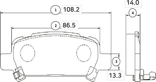 CTR GK0990 - Комплект спирачно феродо, дискови спирачки vvparts.bg