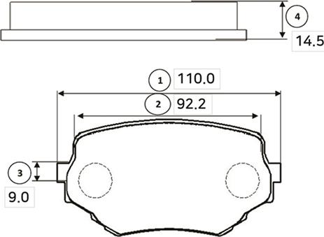 CTR GK0952 - Комплект спирачно феродо, дискови спирачки vvparts.bg