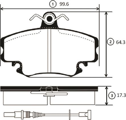 CTR GK0909 - Комплект спирачно феродо, дискови спирачки vvparts.bg