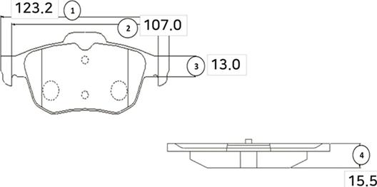 CTR GK0985 - Комплект спирачно феродо, дискови спирачки vvparts.bg