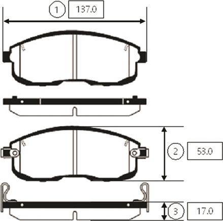 CTR GK0975 - Комплект спирачно феродо, дискови спирачки vvparts.bg