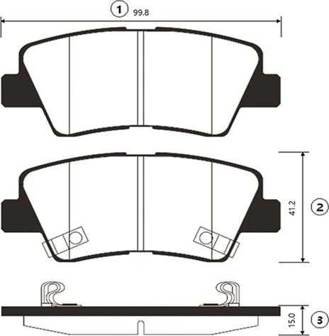 CTR GK0499 - Комплект спирачно феродо, дискови спирачки vvparts.bg