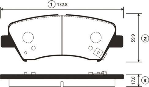 CTR GK0498 - Комплект спирачно феродо, дискови спирачки vvparts.bg