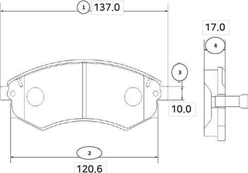 CTR GK0460 - Комплект спирачно феродо, дискови спирачки vvparts.bg