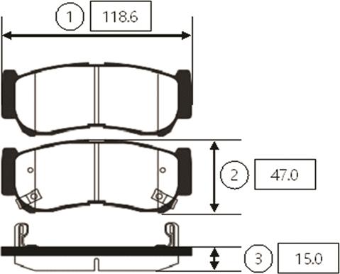 CTR GK0486 - Комплект спирачно феродо, дискови спирачки vvparts.bg