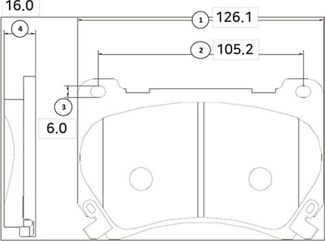 CTR GK0488 - Комплект спирачно феродо, дискови спирачки vvparts.bg