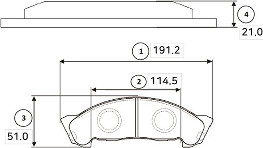 CTR GK0424 - Комплект спирачно феродо, дискови спирачки vvparts.bg