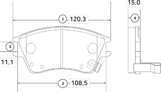 CTR GK0474 - Комплект спирачно феродо, дискови спирачки vvparts.bg