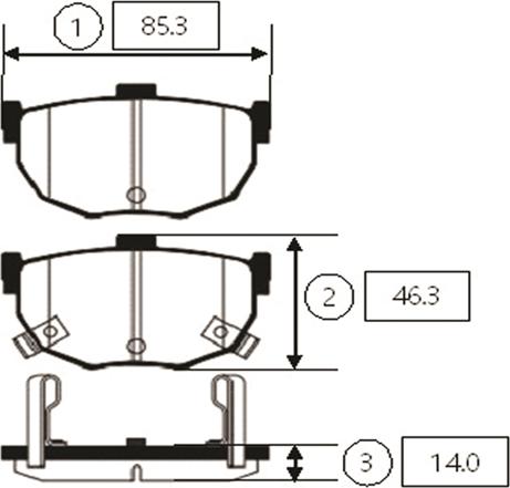 CTR GK0475 - Комплект спирачно феродо, дискови спирачки vvparts.bg