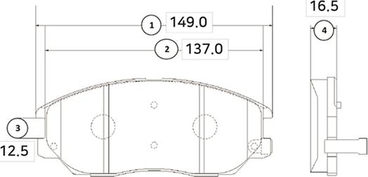 CTR GK0470 - Комплект спирачно феродо, дискови спирачки vvparts.bg