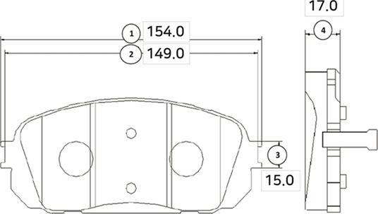 CTR GK0543 - Комплект спирачно феродо, дискови спирачки vvparts.bg