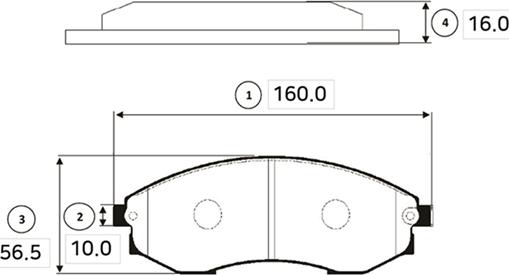 CTR GK0559 - Комплект спирачно феродо, дискови спирачки vvparts.bg