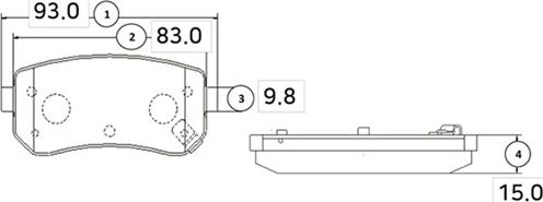 CTR GK0555 - Комплект спирачно феродо, дискови спирачки vvparts.bg