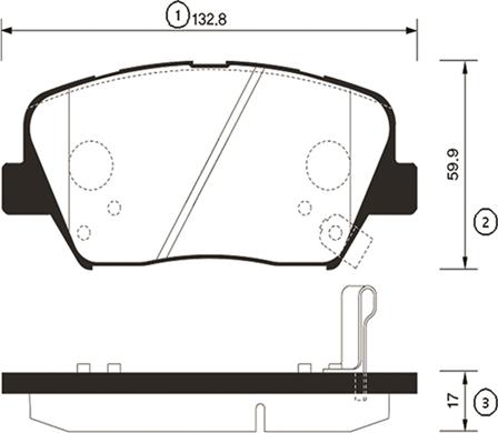 CTR GK0556 - Комплект спирачно феродо, дискови спирачки vvparts.bg