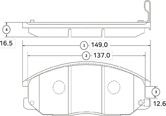 CTR GK0563 - Комплект спирачно феродо, дискови спирачки vvparts.bg