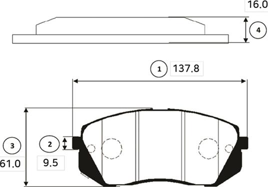 CTR GK0501 - Комплект спирачно феродо, дискови спирачки vvparts.bg