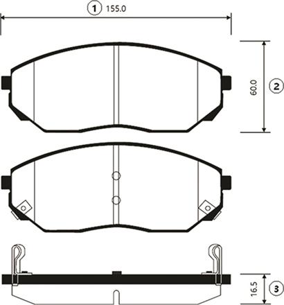 CTR GK0524 - Комплект спирачно феродо, дискови спирачки vvparts.bg