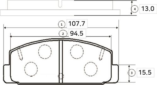 CTR GK0695 - Комплект спирачно феродо, дискови спирачки vvparts.bg