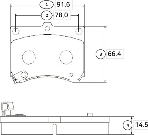 CTR GK0648 - Комплект спирачно феродо, дискови спирачки vvparts.bg