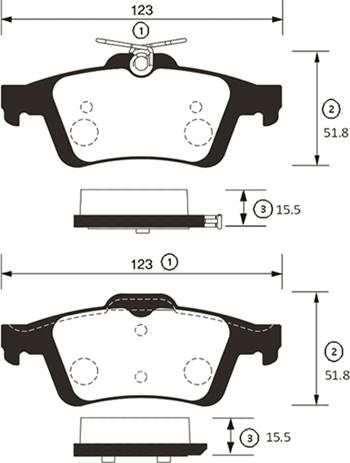 CTR GK0659 - Комплект спирачно феродо, дискови спирачки vvparts.bg