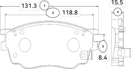 CTR GK0655 - Комплект спирачно феродо, дискови спирачки vvparts.bg