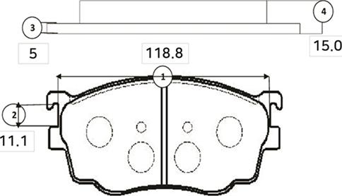 CTR GK0665 - Комплект спирачно феродо, дискови спирачки vvparts.bg