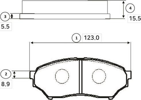CTR GK0603 - Комплект спирачно феродо, дискови спирачки vvparts.bg