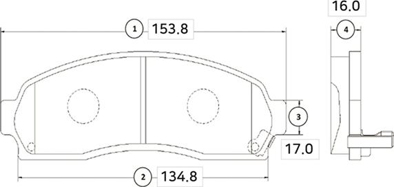 CTR GK0152 - Комплект спирачно феродо, дискови спирачки vvparts.bg