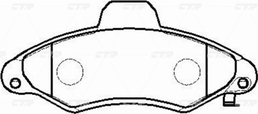 CTR GK0188 - Комплект спирачно феродо, дискови спирачки vvparts.bg