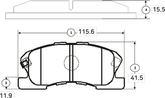 CTR GK0137 - Комплект спирачно феродо, дискови спирачки vvparts.bg