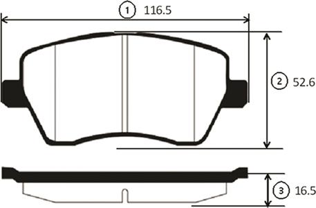 CTR GK0841 - Комплект спирачно феродо, дискови спирачки vvparts.bg