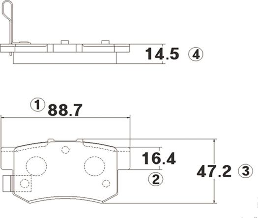 CTR GK0325 - Комплект спирачно феродо, дискови спирачки vvparts.bg