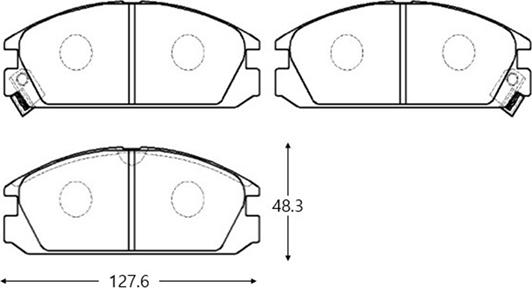 CTR GK0323 - Комплект спирачно феродо, дискови спирачки vvparts.bg