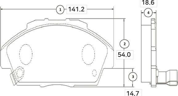 CTR GK0327 - Комплект спирачно феродо, дискови спирачки vvparts.bg