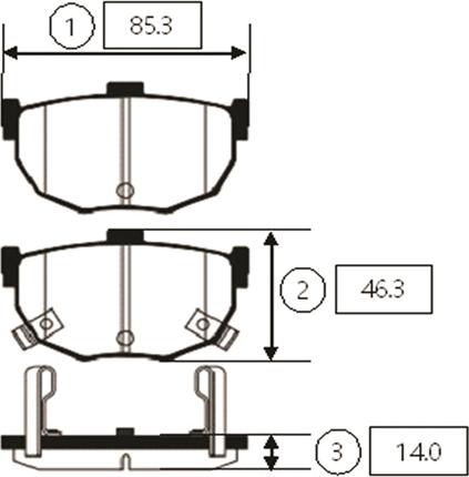 CTR GK0752 - Комплект спирачно феродо, дискови спирачки vvparts.bg