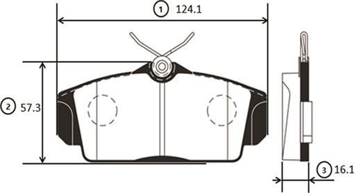 CTR GK0769 - Комплект спирачно феродо, дискови спирачки vvparts.bg