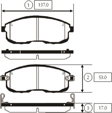 CTR GK0764 - Комплект спирачно феродо, дискови спирачки vvparts.bg