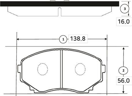 CTR GK0704 - Комплект спирачно феродо, дискови спирачки vvparts.bg