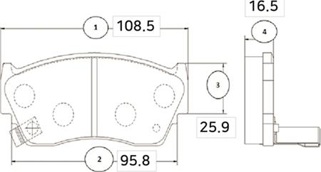 CTR GK0719 - Комплект спирачно феродо, дискови спирачки vvparts.bg