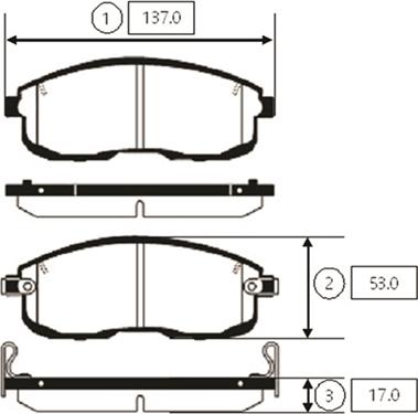 CTR GK0730 - Комплект спирачно феродо, дискови спирачки vvparts.bg