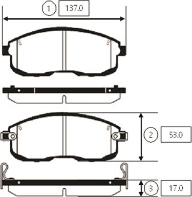 CTR GK0731 - Комплект спирачно феродо, дискови спирачки vvparts.bg