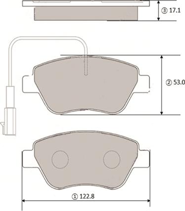 CTR GK1443 - Комплект спирачно феродо, дискови спирачки vvparts.bg