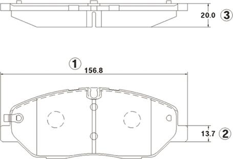 CTR GK1404 - Комплект спирачно феродо, дискови спирачки vvparts.bg
