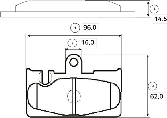 CTR GK1048 - Комплект спирачно феродо, дискови спирачки vvparts.bg