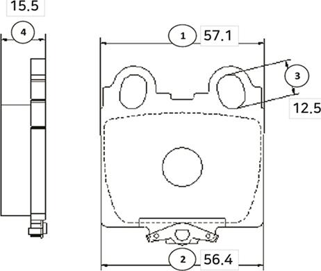 CTR GK1042 - Комплект спирачно феродо, дискови спирачки vvparts.bg